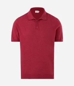 Polo Regular em Tricô Texturizada
