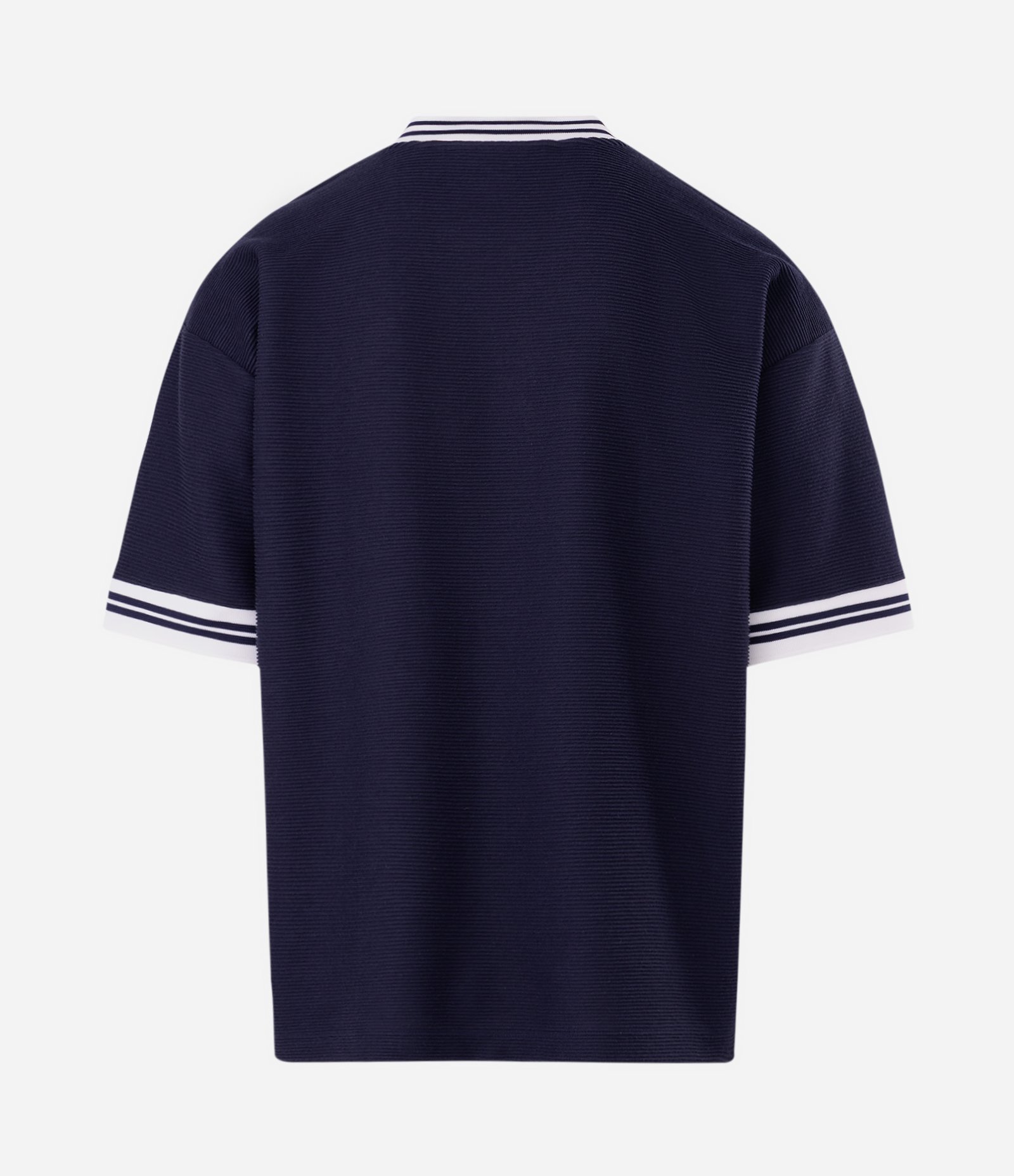 Camiseta Texturizada com Letteting Future Co e Detalhes Contrastantes Azul 4