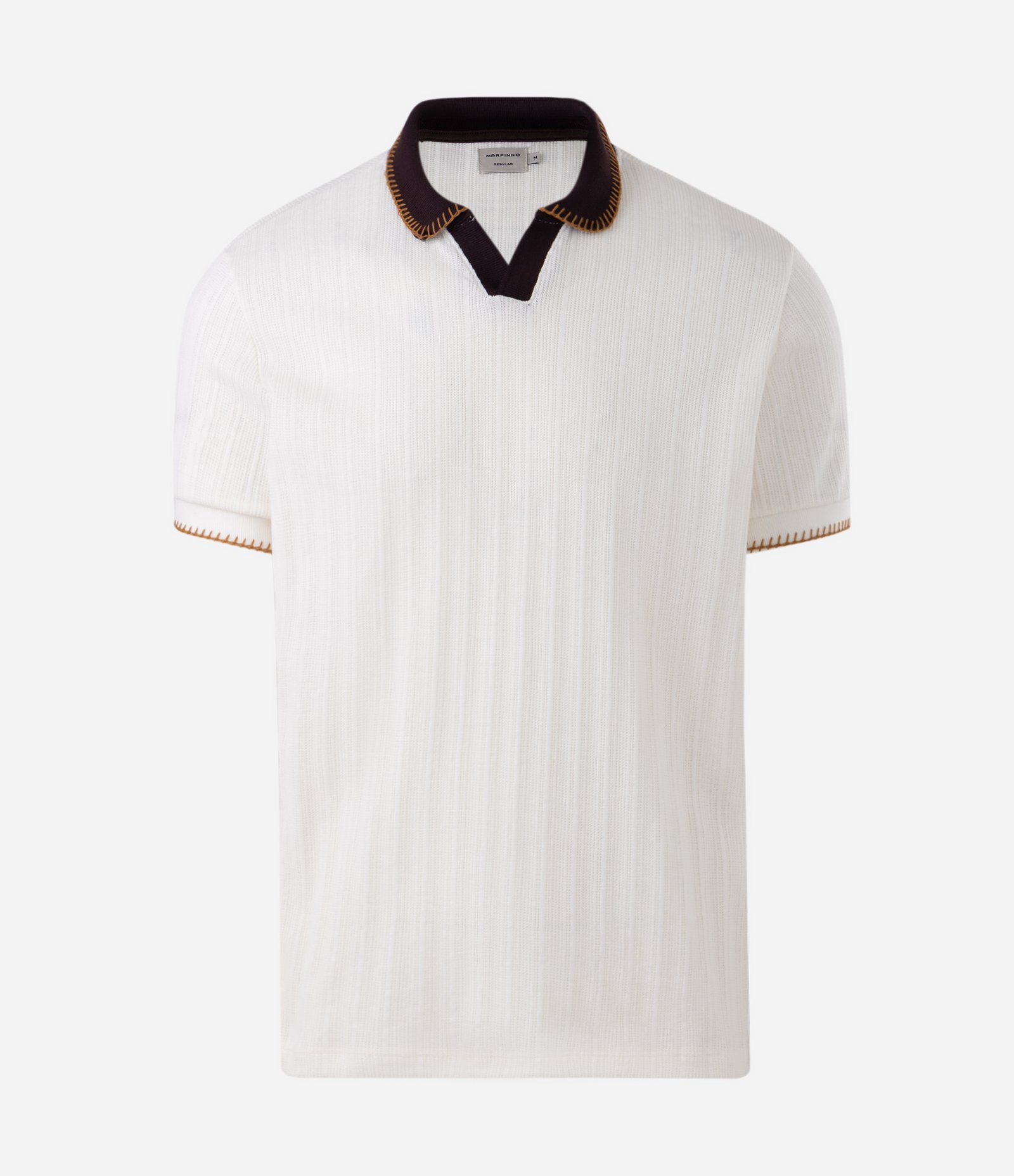 Polo Texturizada com Bordado Off White 4