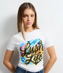 Camiseta Manga Curta Zara Larsson com Estampa