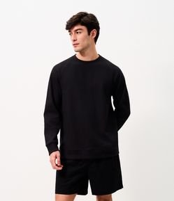 Blusão em Meia Malha com Textura Waffle