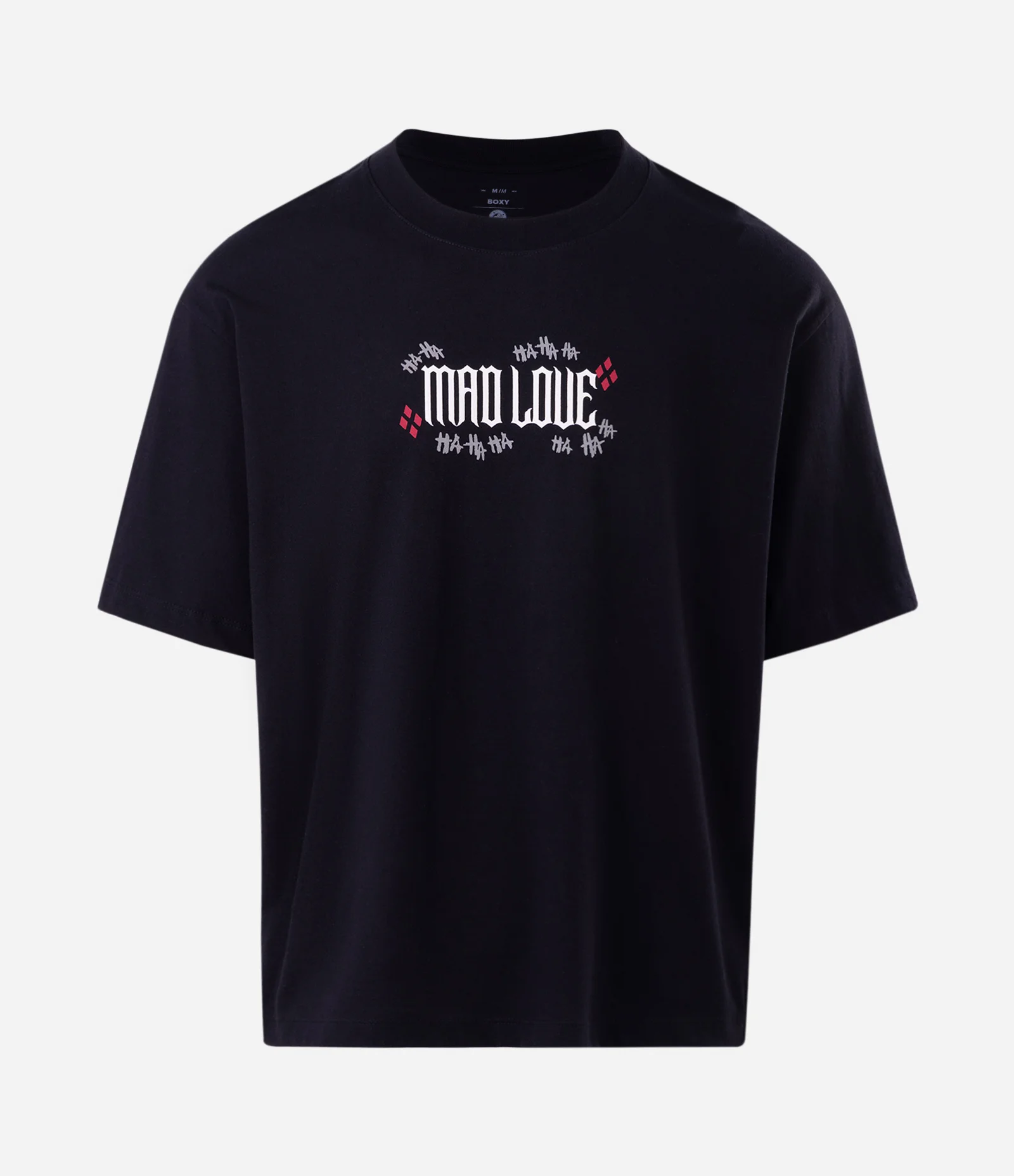 Camiseta Boxy em Algodão com Estampa Coringa Love Is a Crime Preto 4
