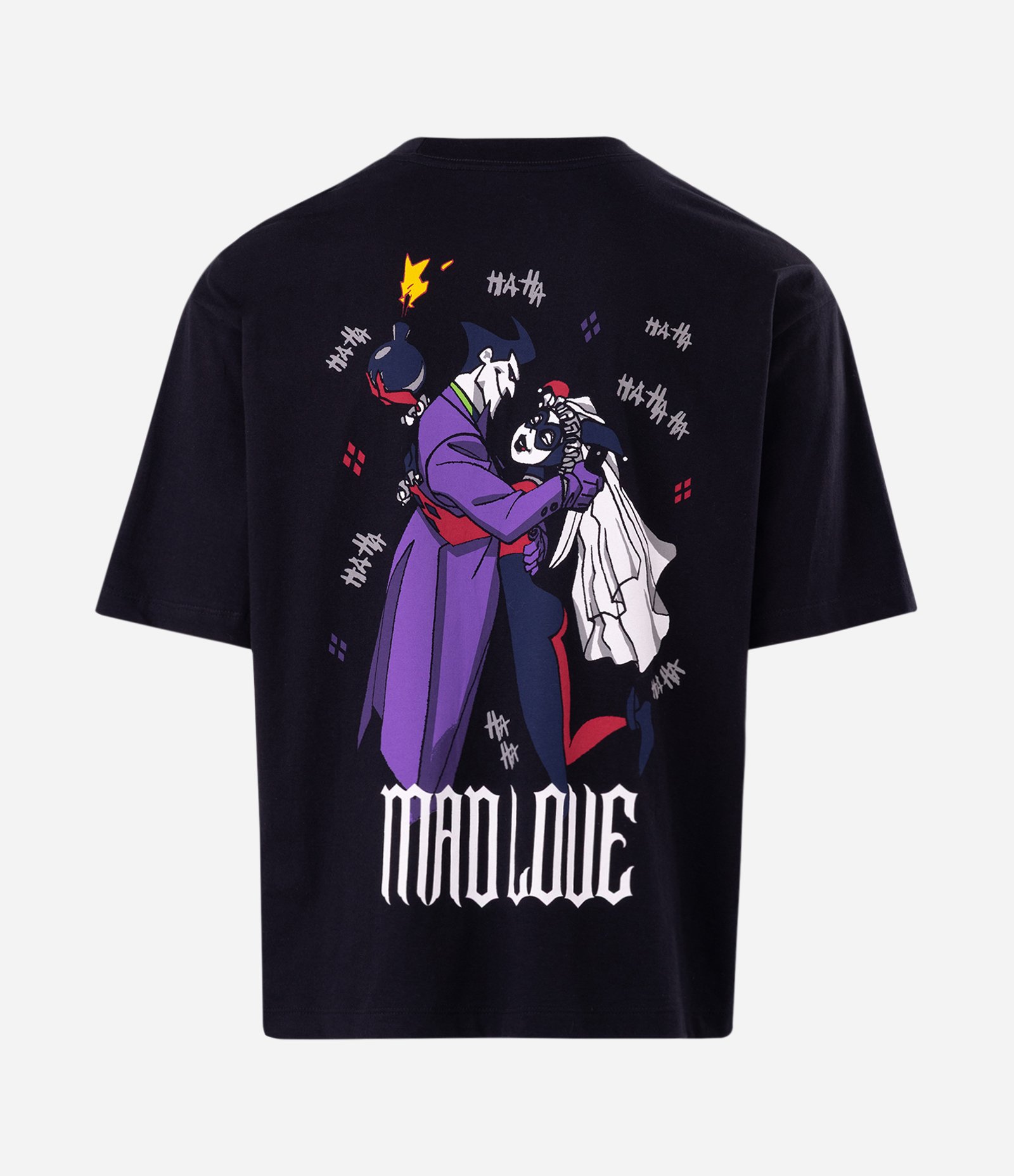 Camiseta Boxy em Algodão com Estampa Coringa Love Is a Crime Preto 5