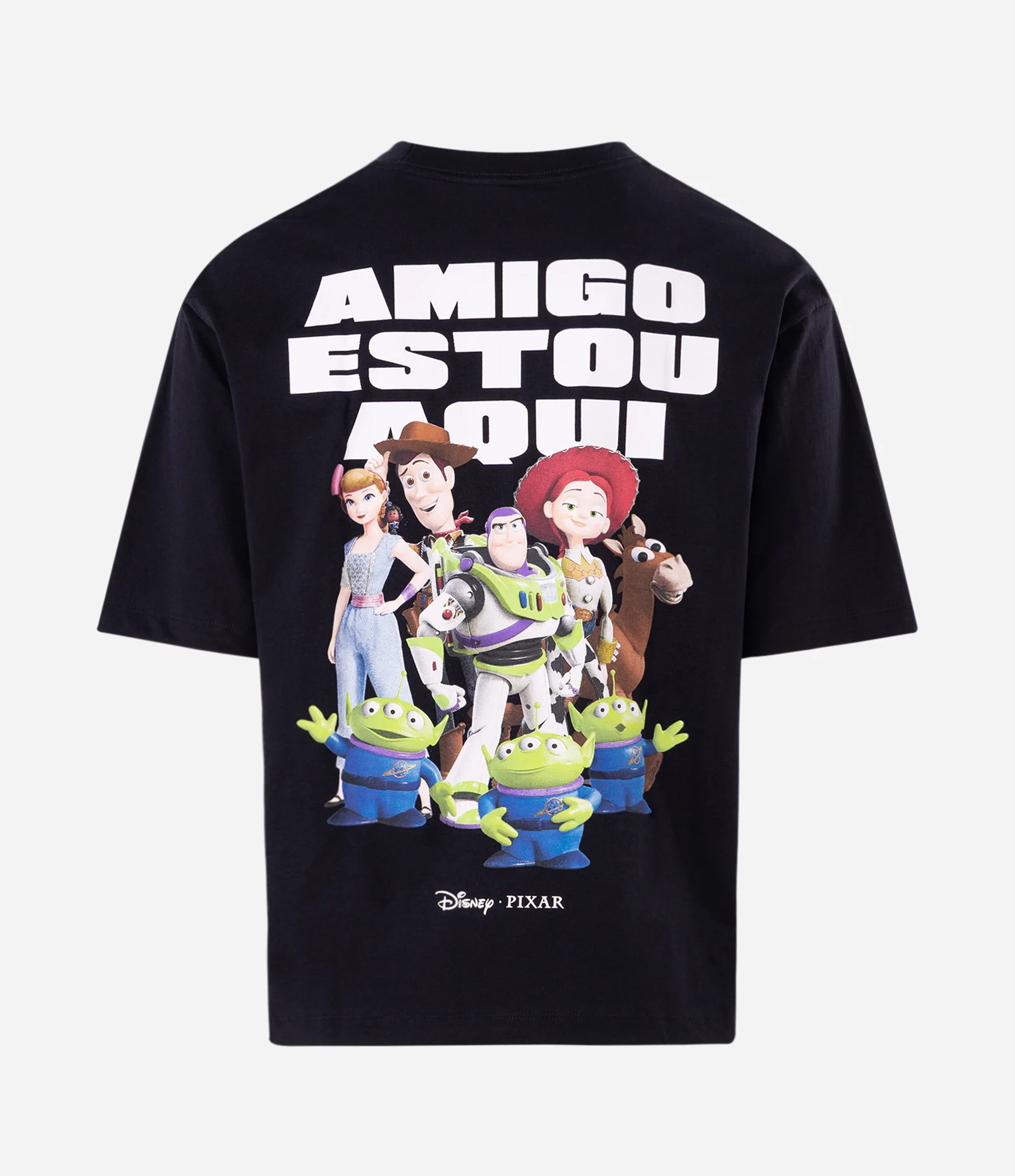 Camiseta Comfort em Algodão com Estampa Toy Story Amigos Preto 5