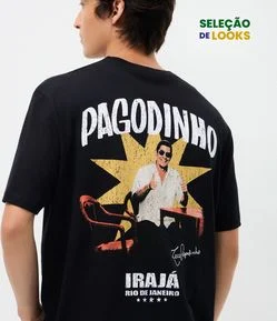 Camiseta Comfort Manga Curta em Algodão Zeca Pagodinho