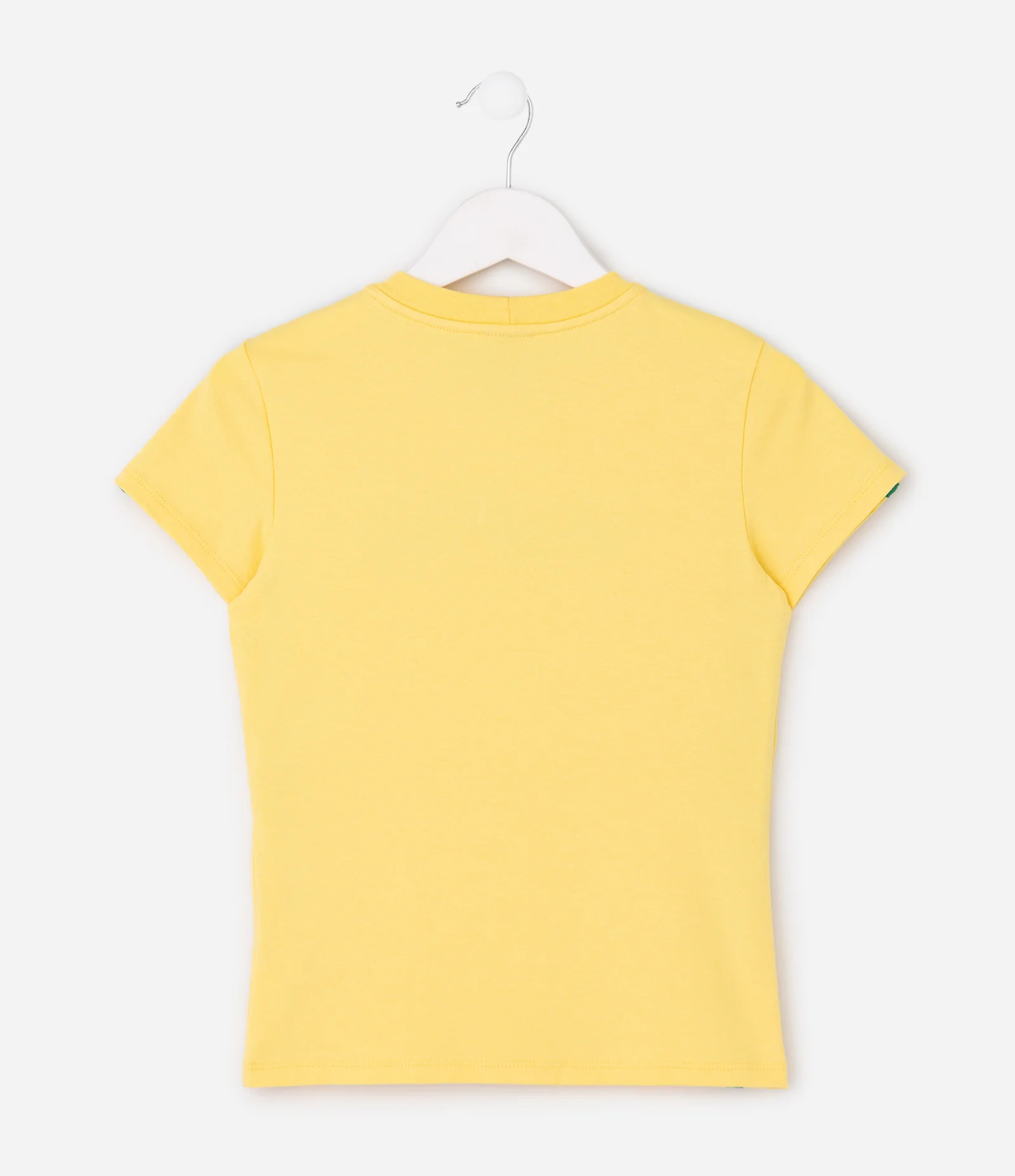 Camiseta Infantil Baby Look com Estampa Brasil – Tam 5 a 16 Anos Amarelo 3