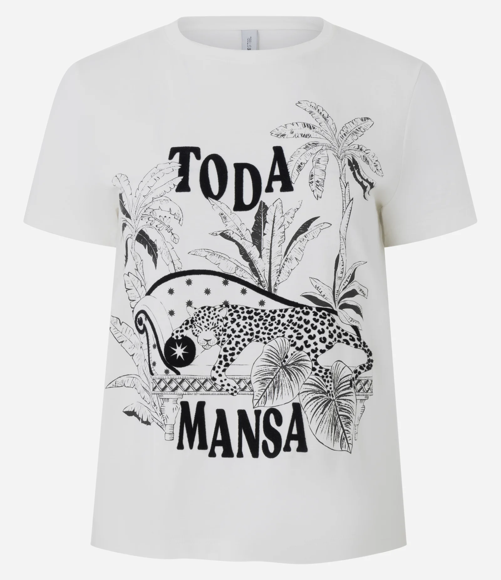 Camiseta Estampada em Algodão com Lettering Toda Mansa Branco 1