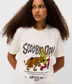 Camiseta Regular em Algodão com Scooby-Doo Estampado