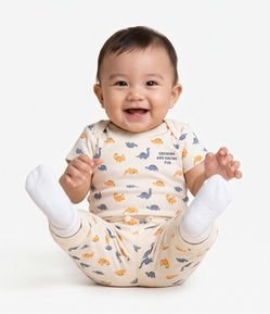 Conjunto Infantil  Em Algodão - Tam 0 A 18 Meses