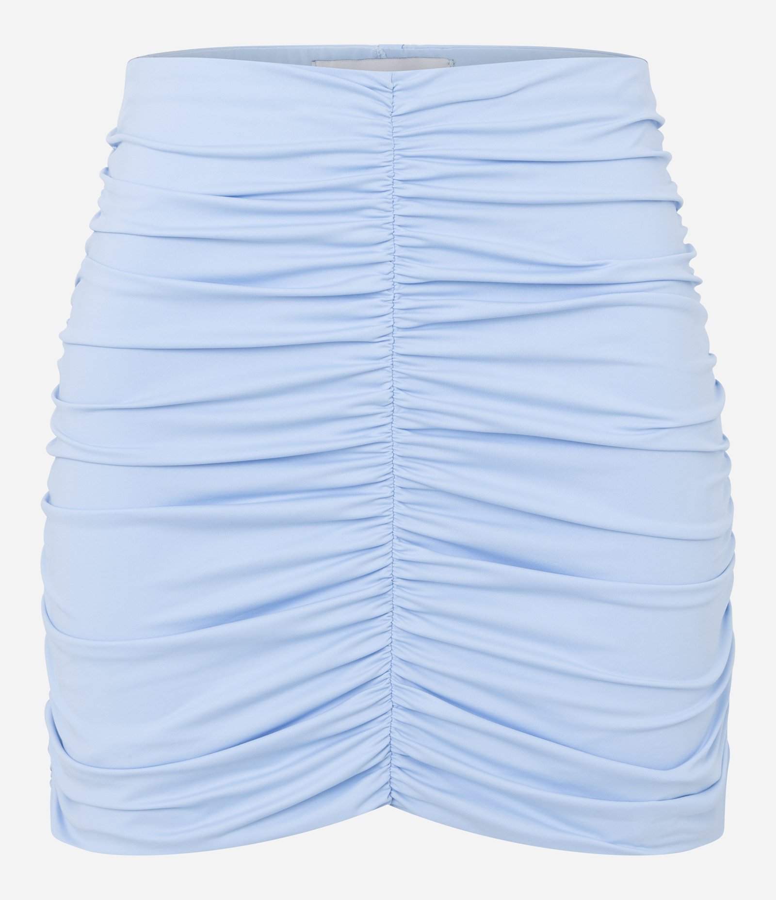 Saia Curta Justinha em Microfibra com Franzidos Azul 5