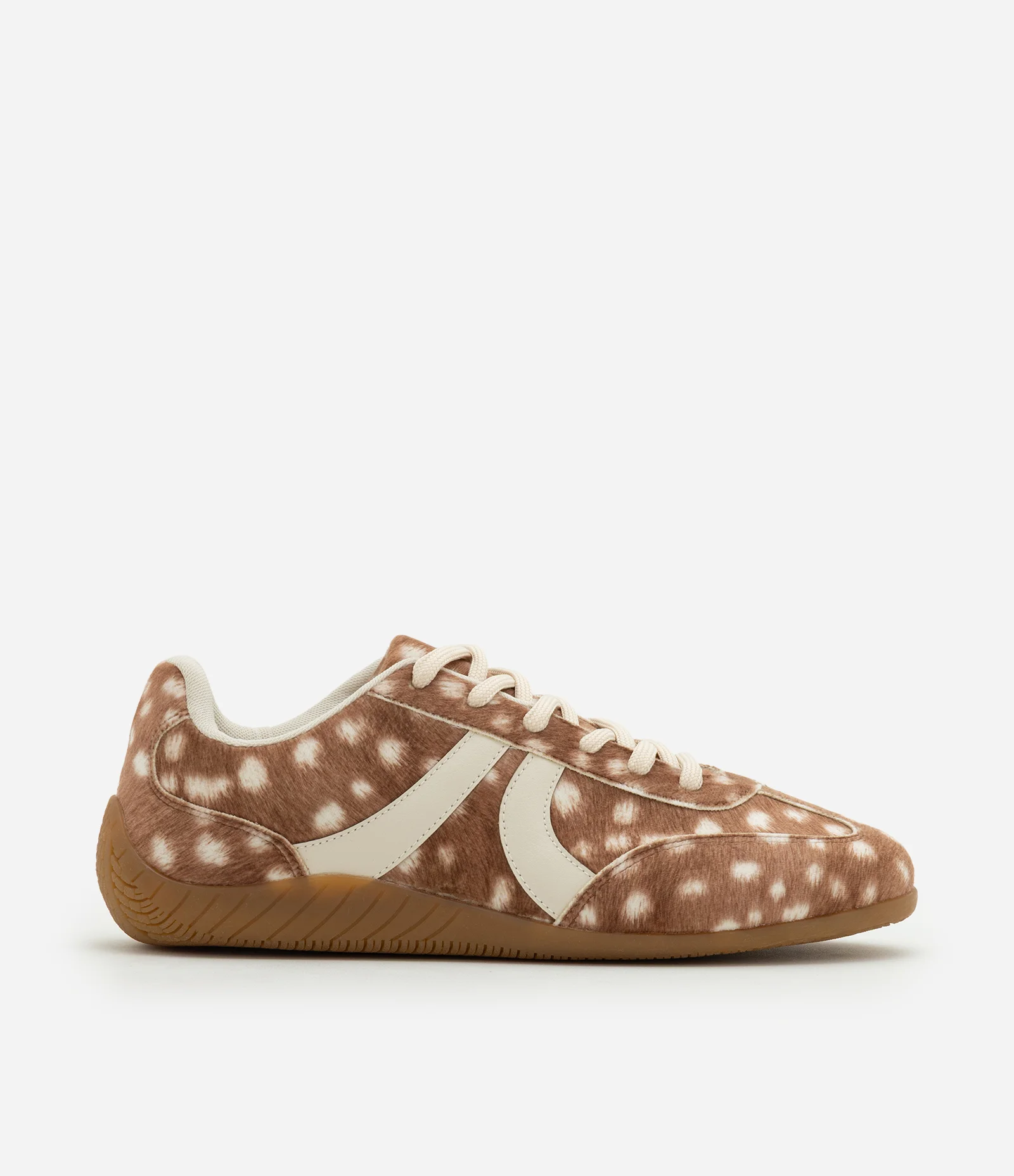 Tênis Texturizado com Estampa Animal Print Marrom 1