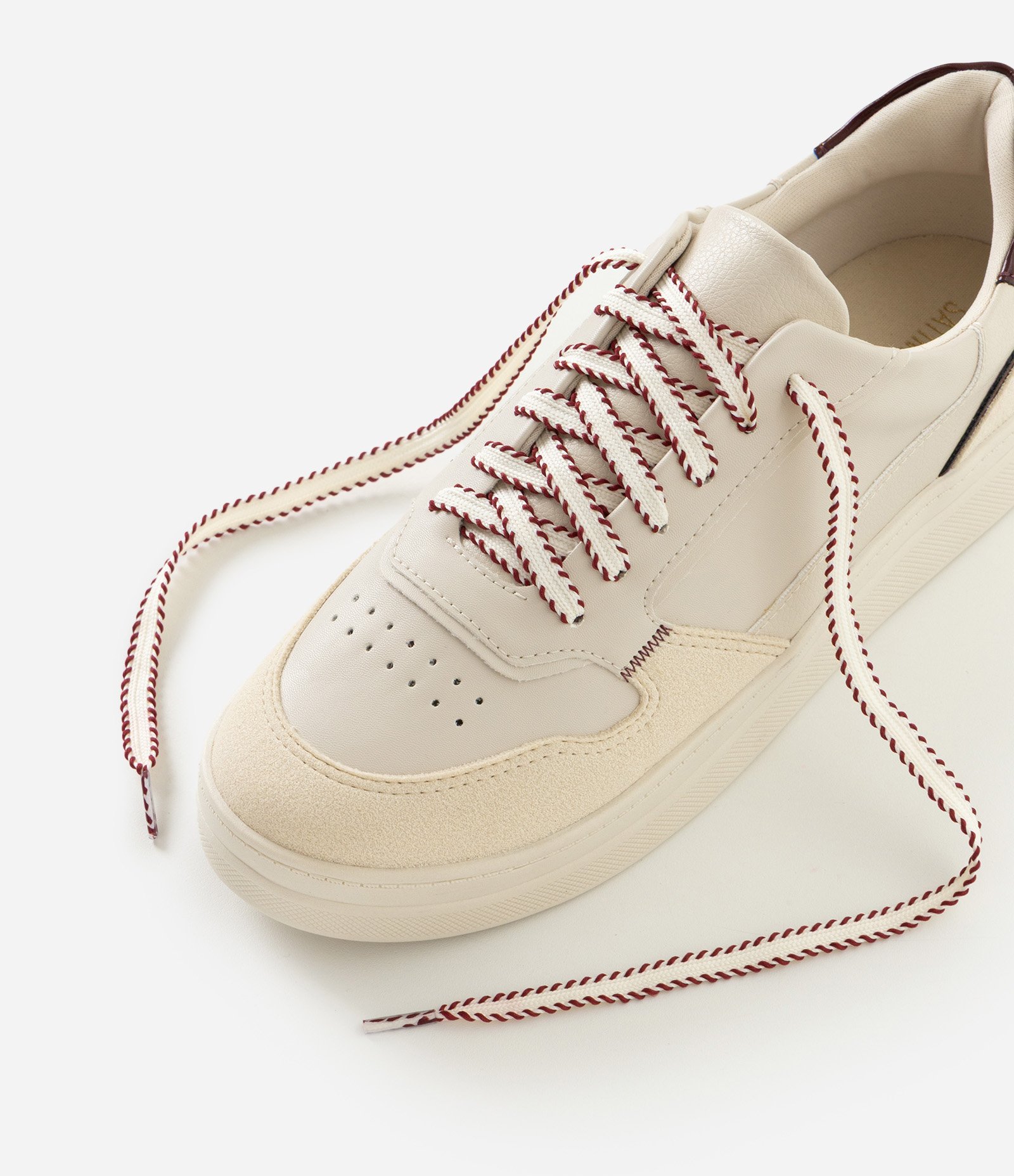 Tênis Casual em PU com Atacador Diferenciado Off White 5