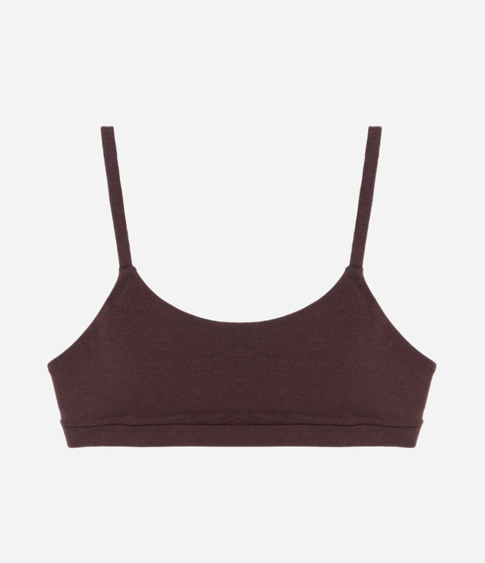 Sutiã Top com Bojo Removível em Cotton Marrom 4