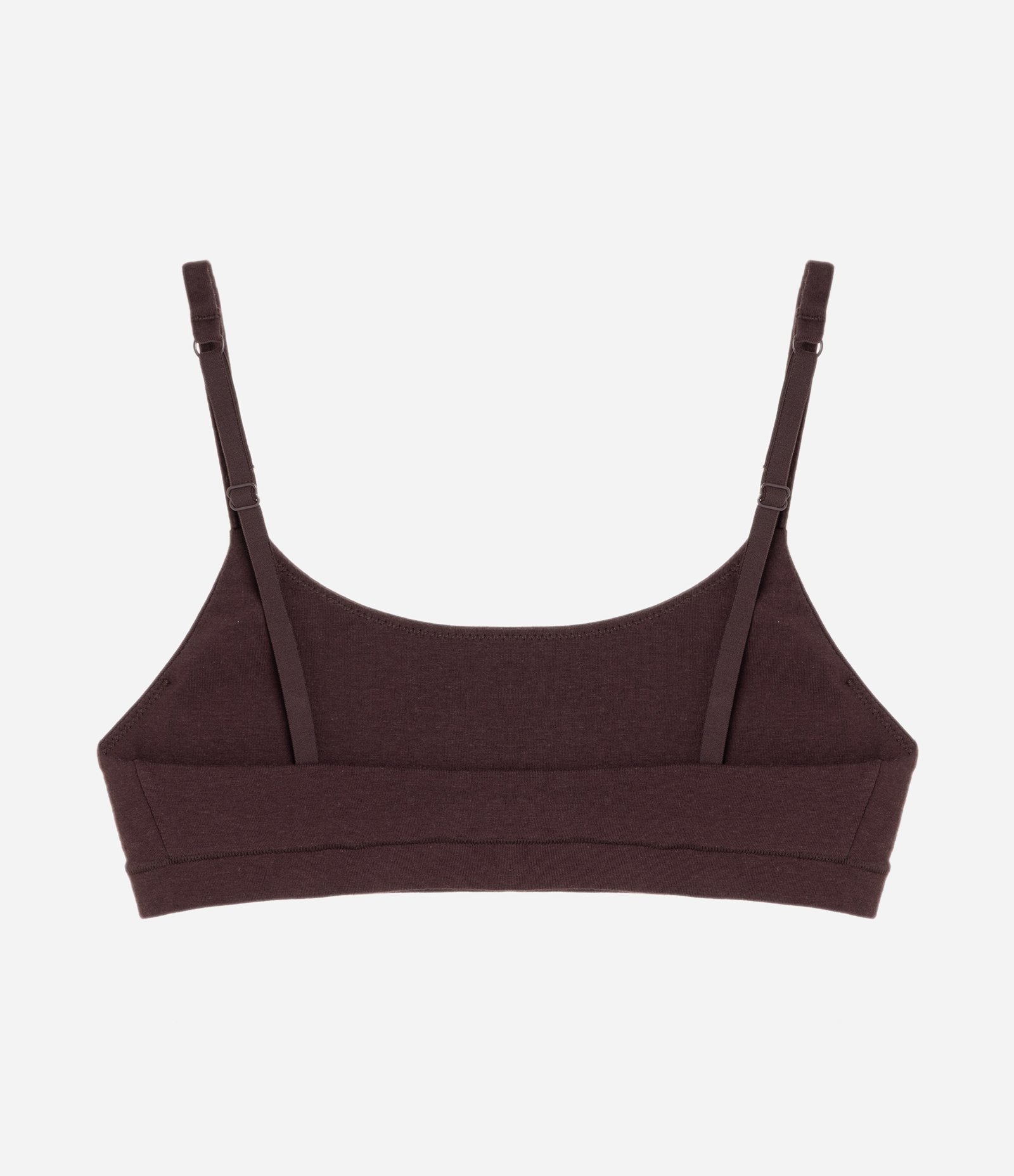 Sutiã Top com Bojo Removível em Cotton Marrom 5