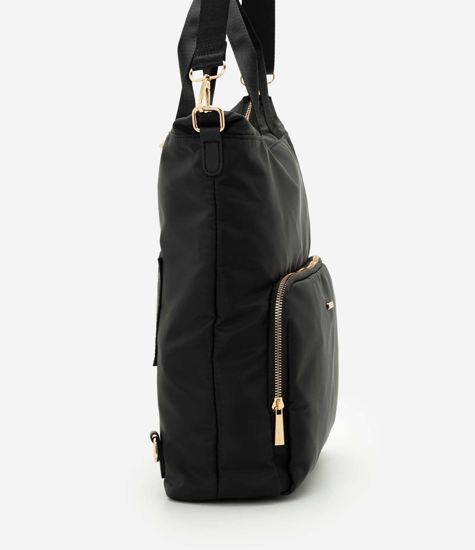 Mochila Retangular com Alça Transversal Removível Preto 2