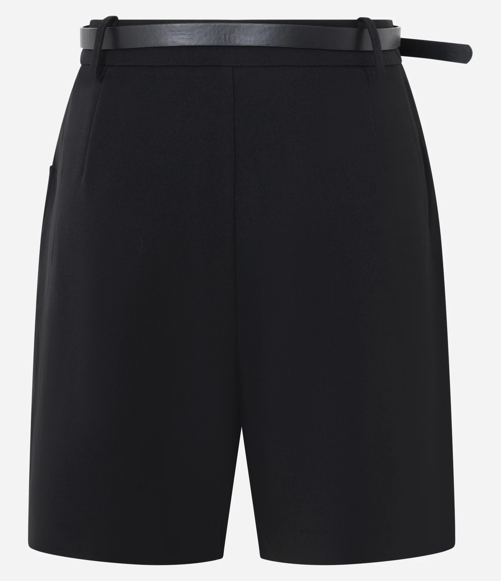 Bermuda Alfaiatada com Cinto em PU e Fivela de Metal Preto 2