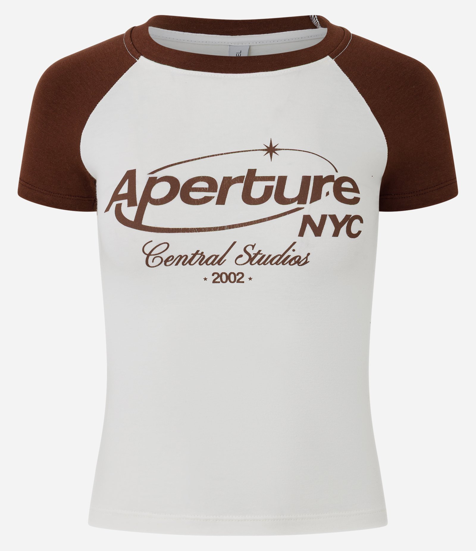 Camiseta com Cava Raglan e Estampa Lettering Branco 1