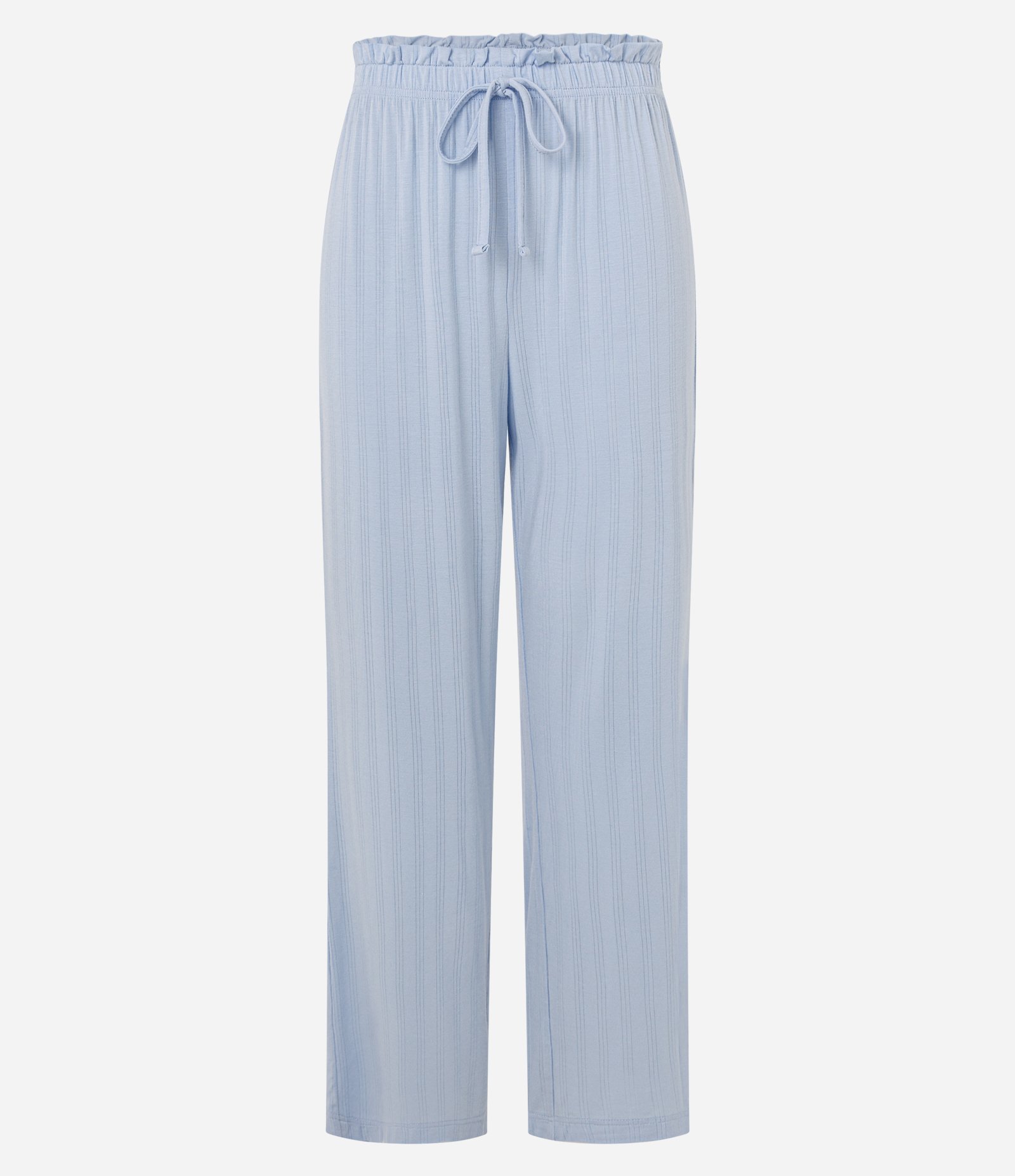 Calça de Pijama em Ribana com Fru Fru no Cós Azul 5