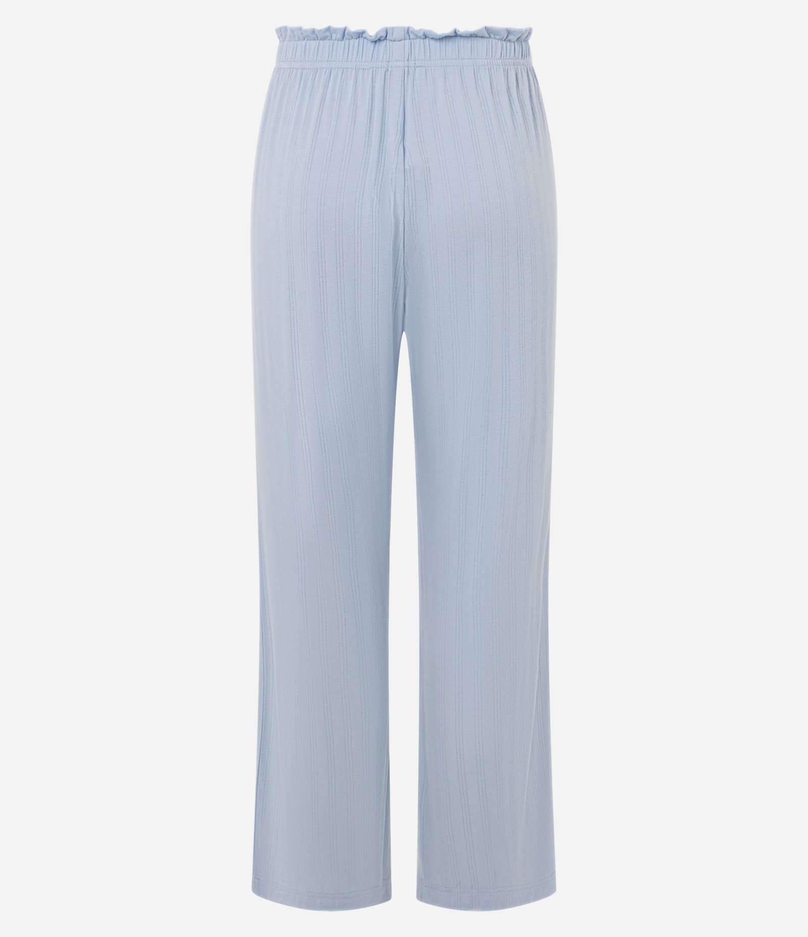 Calça de Pijama em Ribana com Fru Fru no Cós Azul 7