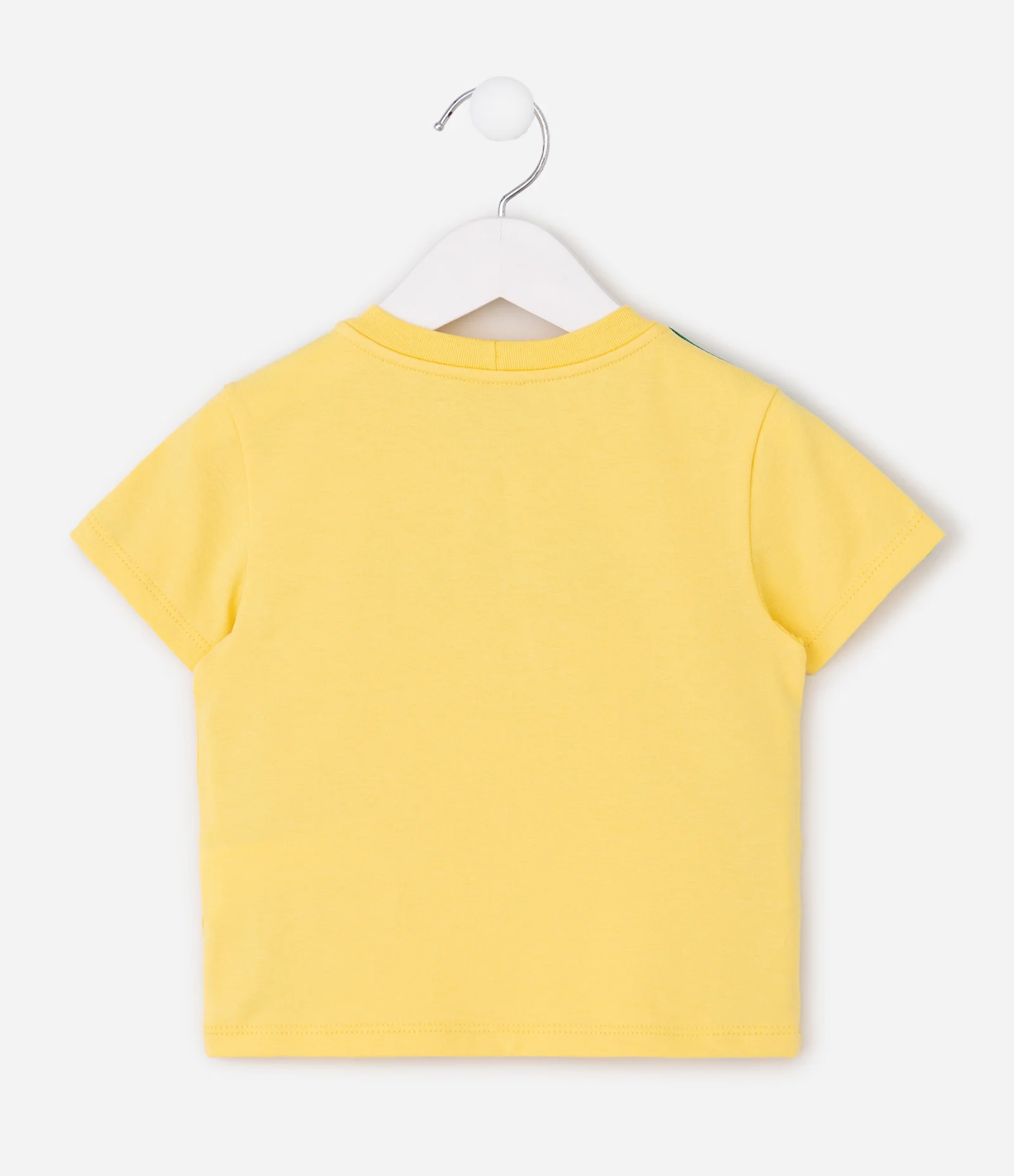 Camiseta Infantil Manga Curta Brasil - Tam 1 a 6 Anos Amarelo 2