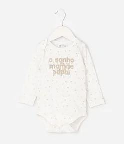 Body Bebê Em Algodão O Sonho da Mamãe e do papai -12 a 18 Meses