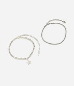 Kit Pulseira Infantil em Metal com Estrela - Tam U