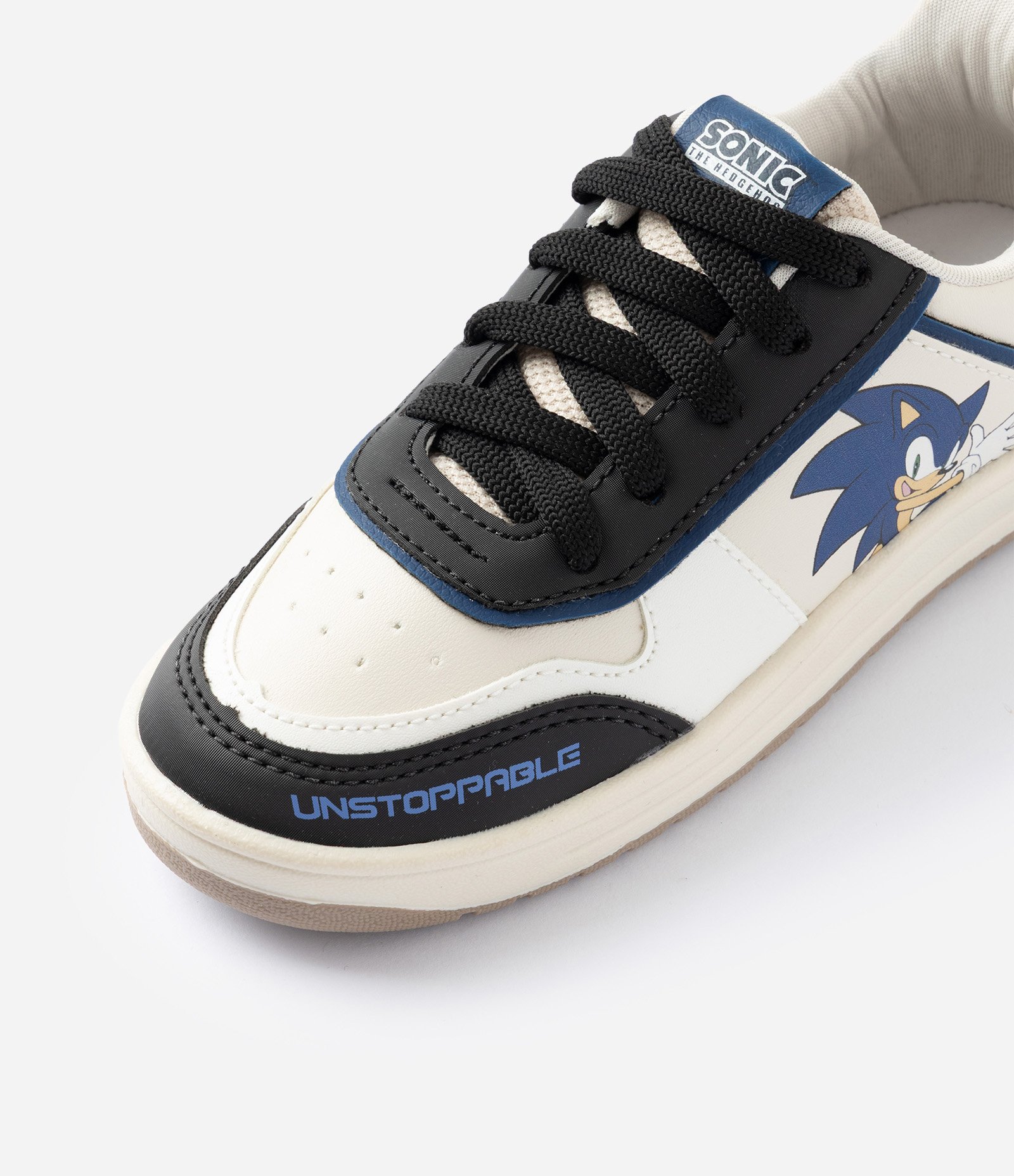 Tênis Infantil com Recortes e Estampa Sonic – Tam 27 a 36 Branco/Preto 6