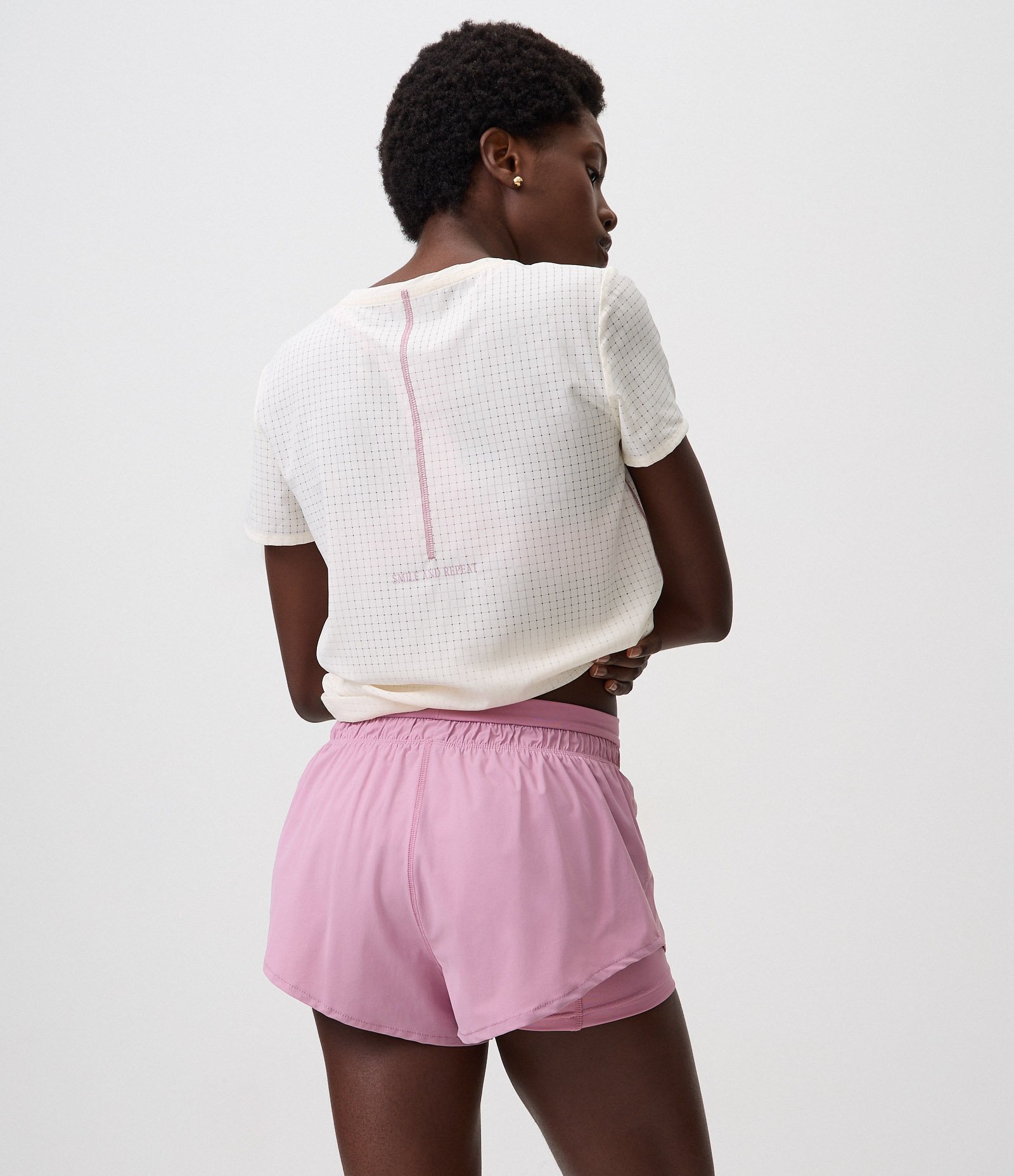 Bermuda Esportiva Runner com Short Interno Lilás 4
