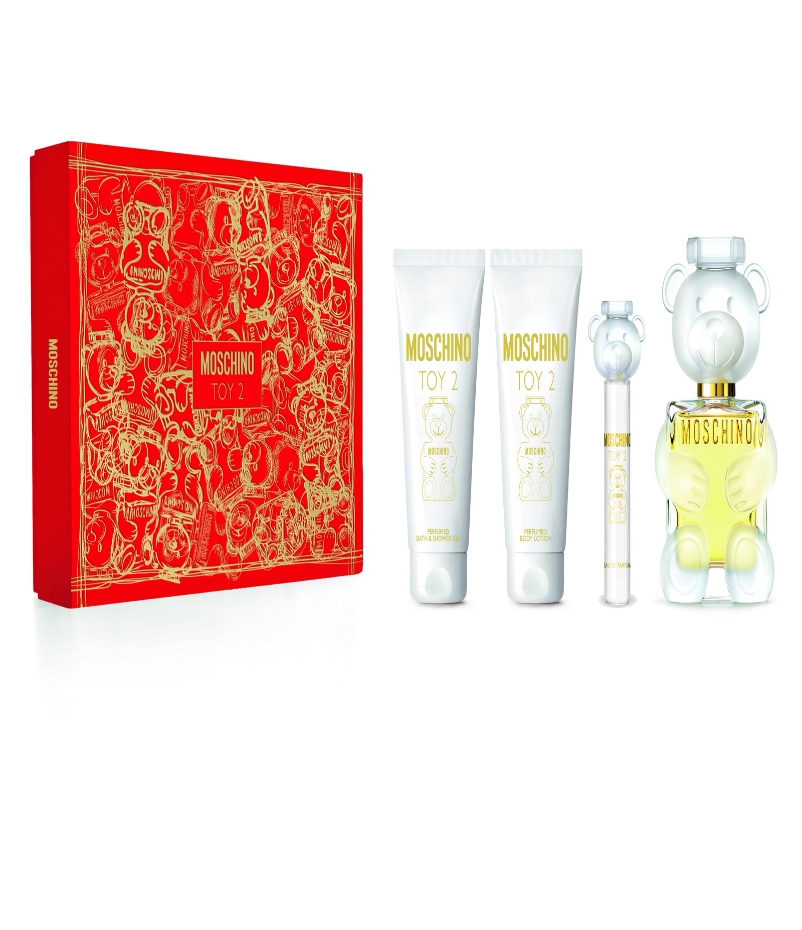 Kit Moschino Toy 2 EDP 100ml + Shower Gel 100ml + Body Lotion 100ml +Travel Size 10ml KIT 1