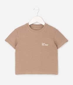 Camiseta Infantil Comfort com Tecnologia Dry e Lettering – Tam 5 a 14 Anos