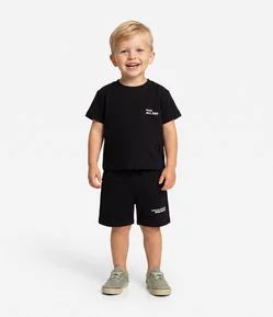 Camiseta Infantil Comfort com Tecnologia Dry e Lettering – Tam 5 a 14 Anos