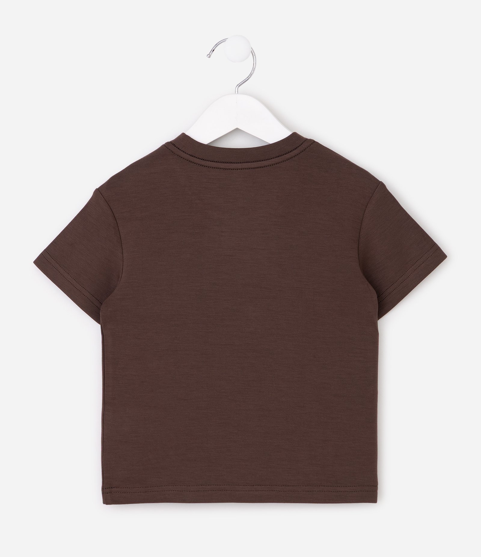 Camiseta Infantil Comfort com Tecnologia Dry e Lettering – Tam 5 a 14 Anos Marrom 2