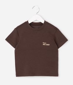 Camiseta Infantil Comfort com Tecnologia Dry e Lettering – Tam 5 a 14 Anos