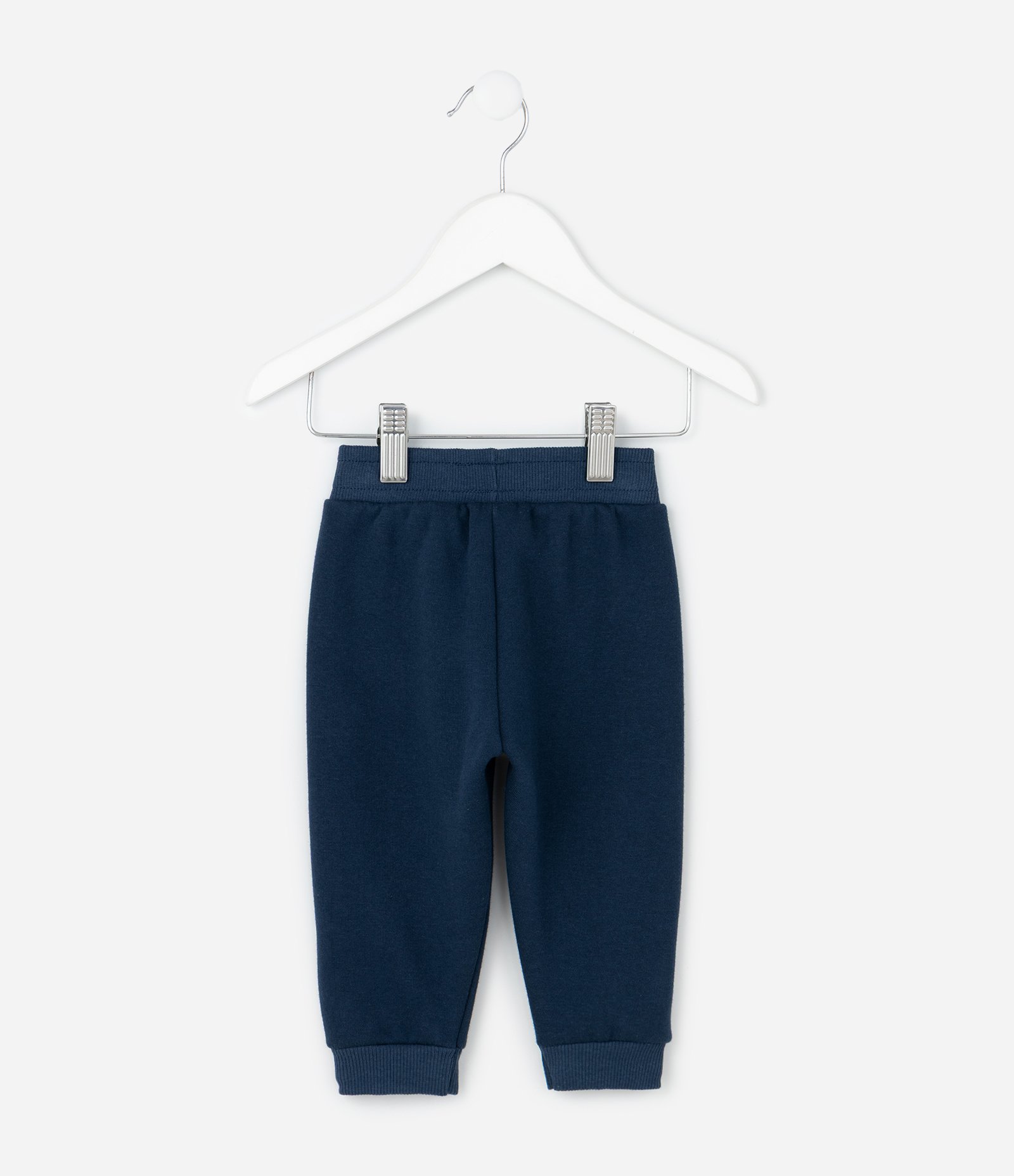 Calça Infantil em Moletom com Felpa e Bolsos Texturizados – Tam 0 a 18 Meses Azul Marinho 3