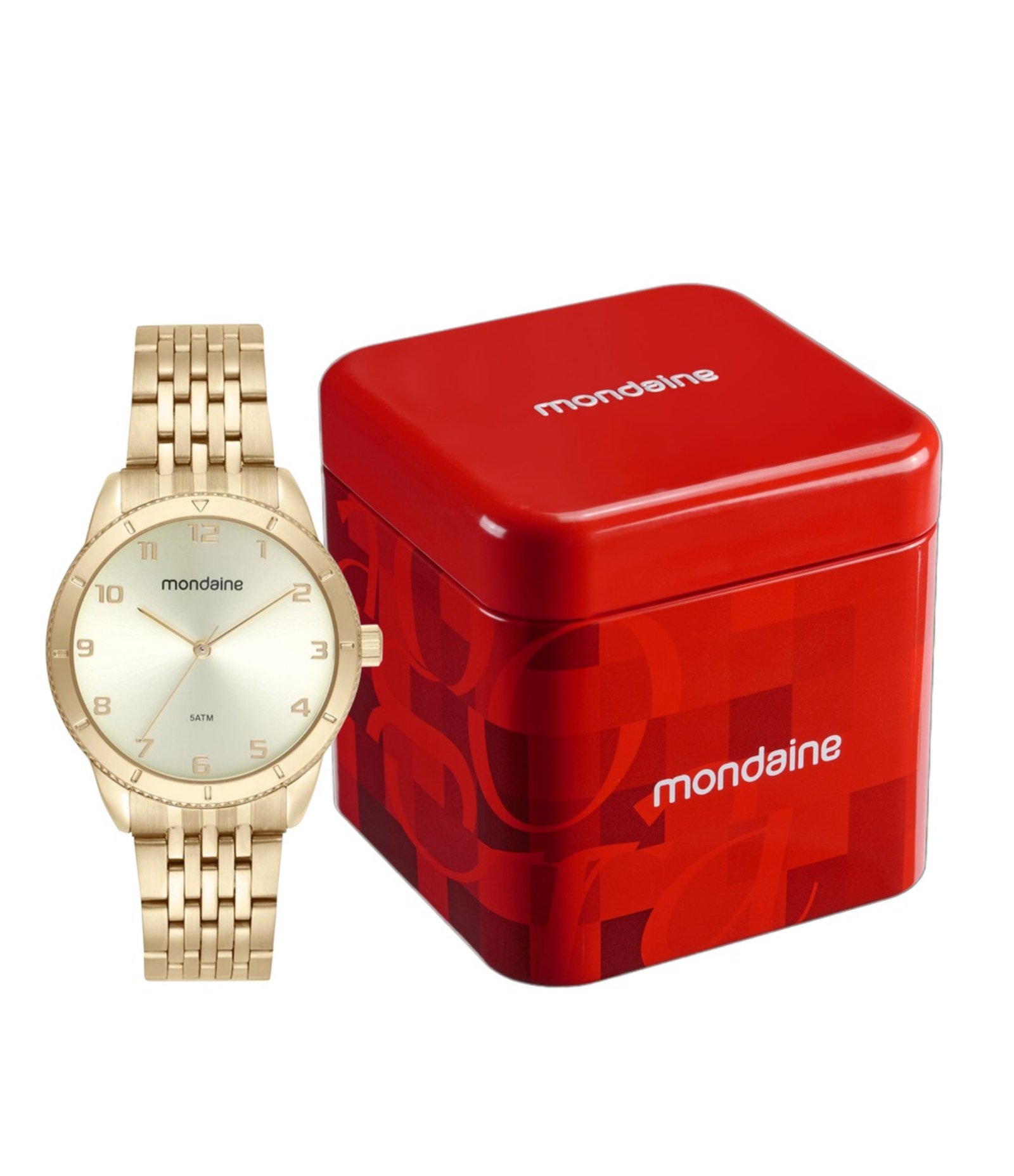 Relógio Analógico Mondaine em Aço 99822LPMVDE1 Dourado 1