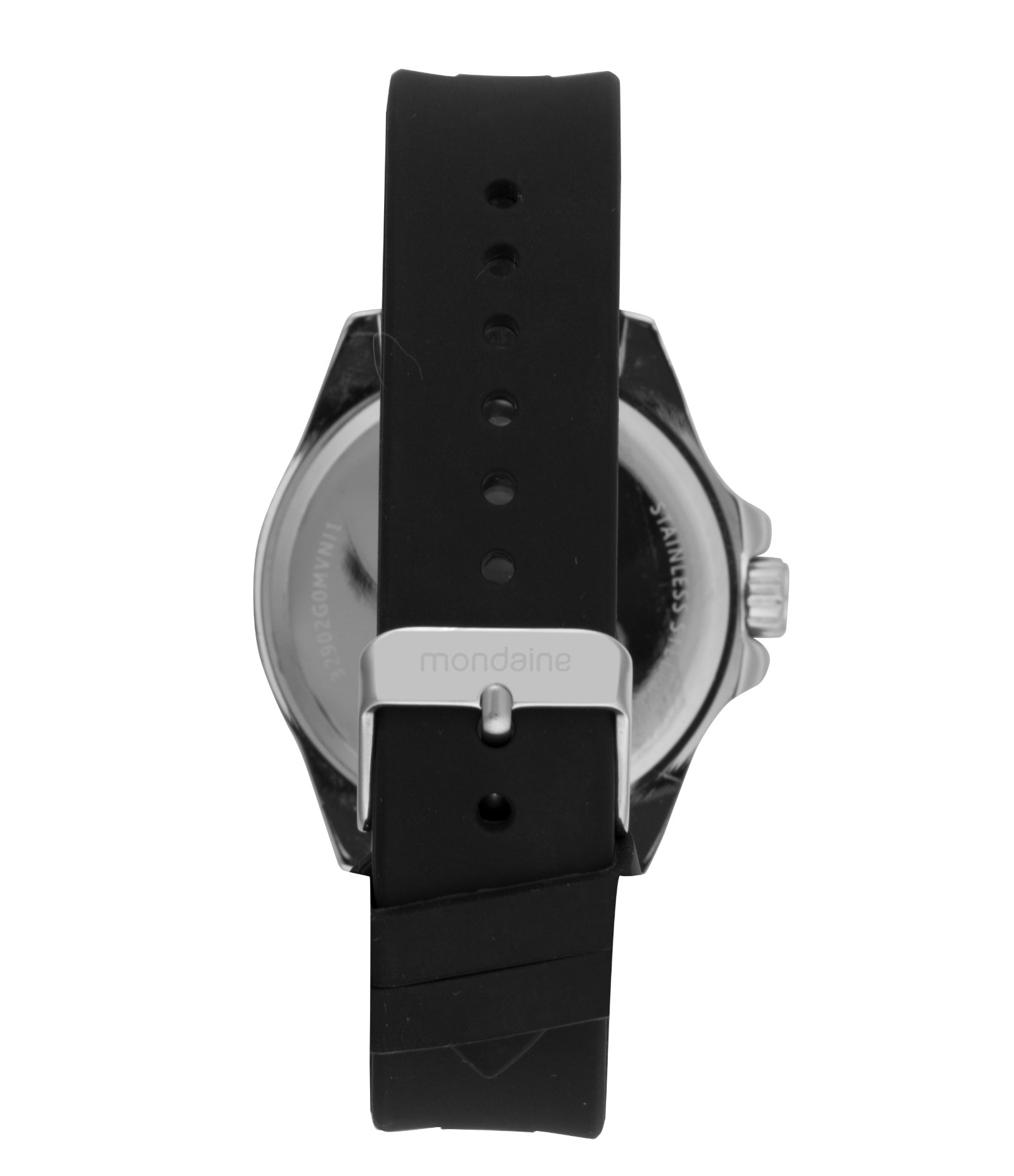 Relógio Analógico Com Calendário Mondaine em Silicone 32902G0MVNI1 Preto 2