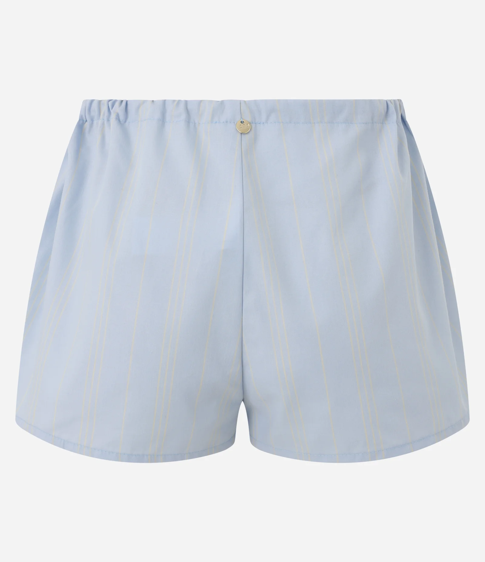 Saída de Praia Short em Tricoline com Estampa de Listras Azul 7