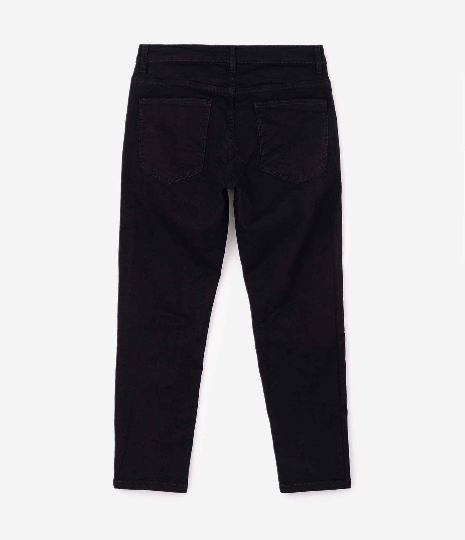 Calça Slim Cropped em Sarja Preto 2