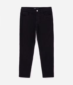 Calça Slim Cropped em Sarja
