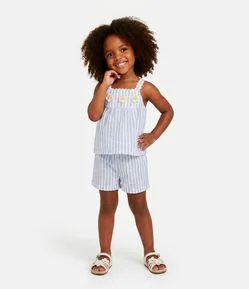 Conjunto Infantil em Laise com Babado - Tam 1 a 6 Anos