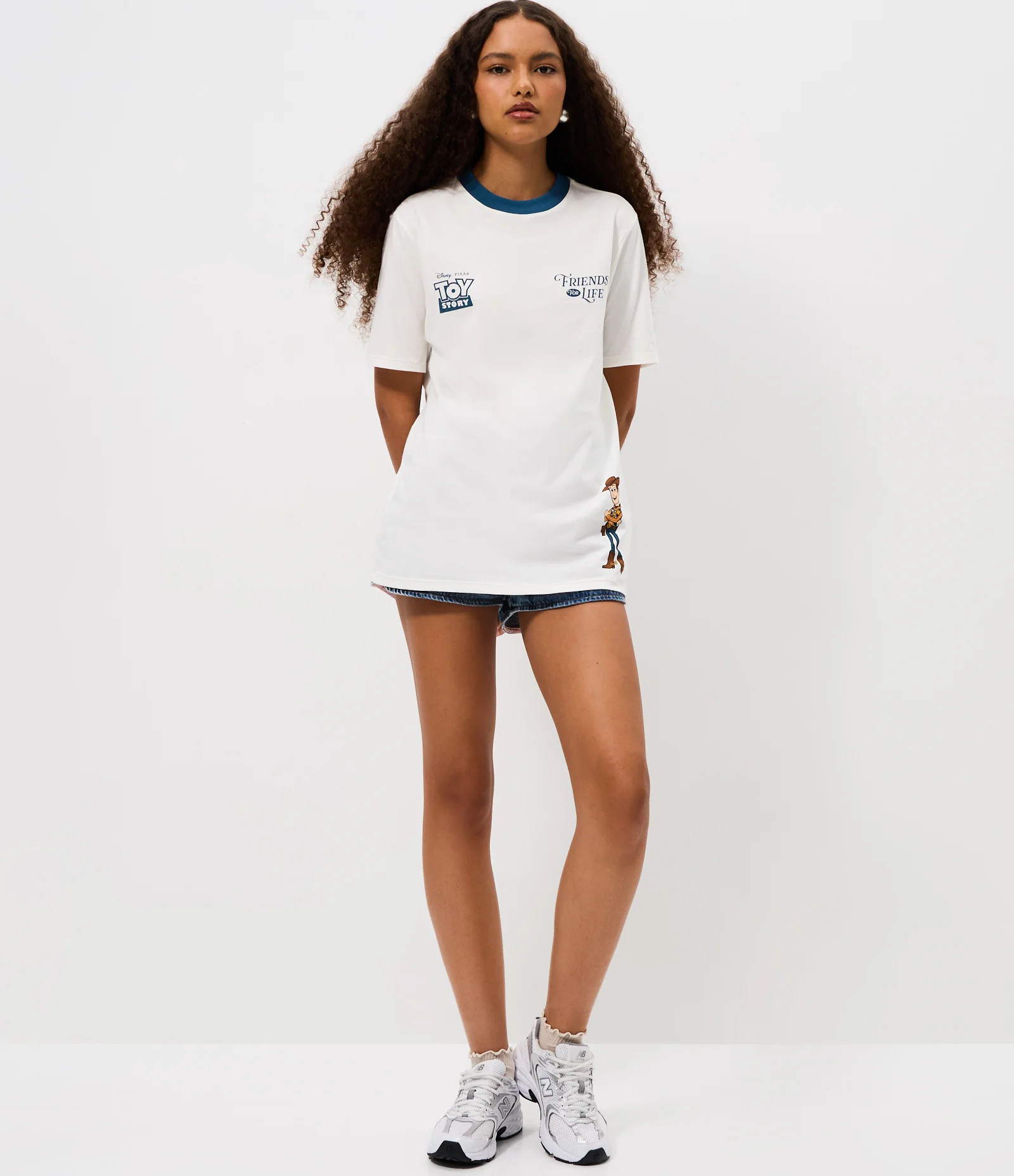 Camiseta Alongada em Algodão Estampa Toy Story Branco 2