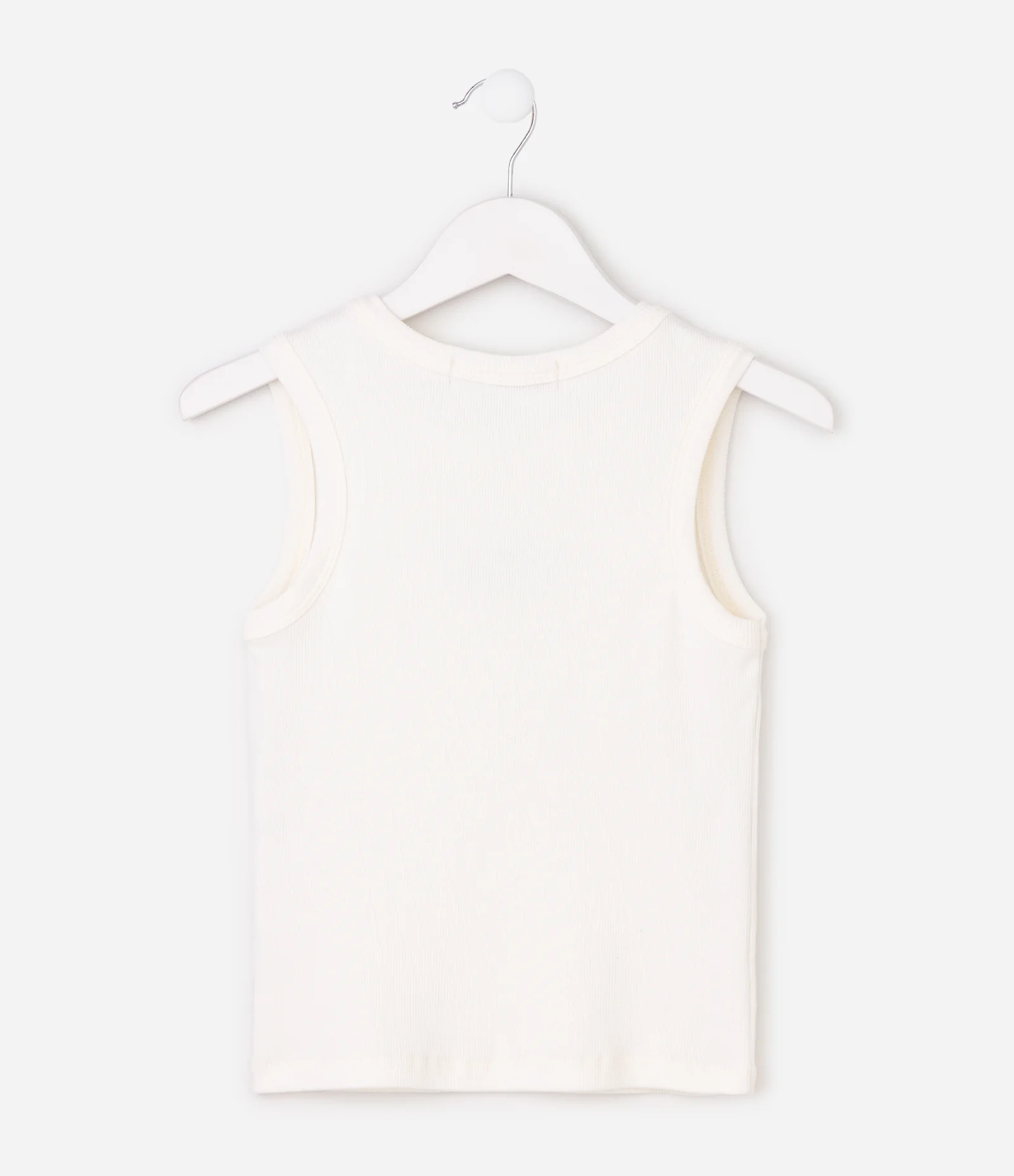 Regata Baby Look Infantil com Bandeira do Brasil – Tam 5 a 14 Anos Off White 3