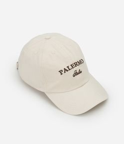 Boné Aba Curva em Sarja com Lettering Bordado Palermo