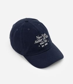Boné Aba Curva em Sarja com Lettering New York Soho Bordado