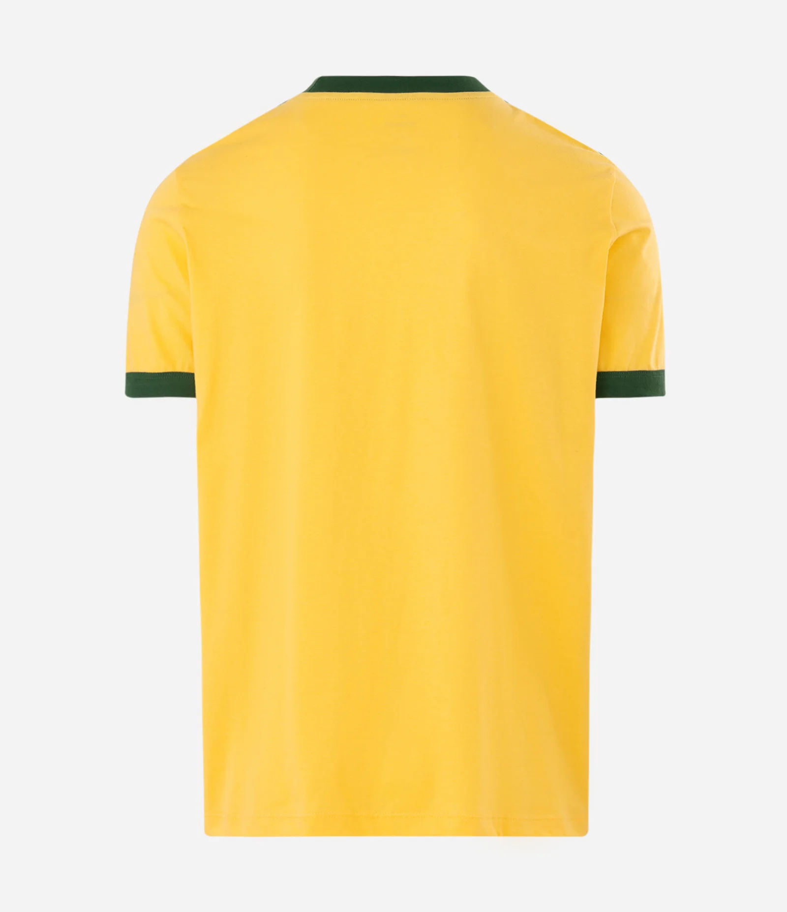 Camiseta Regular em Algodão com Listras Contrastantes Amarelo 5