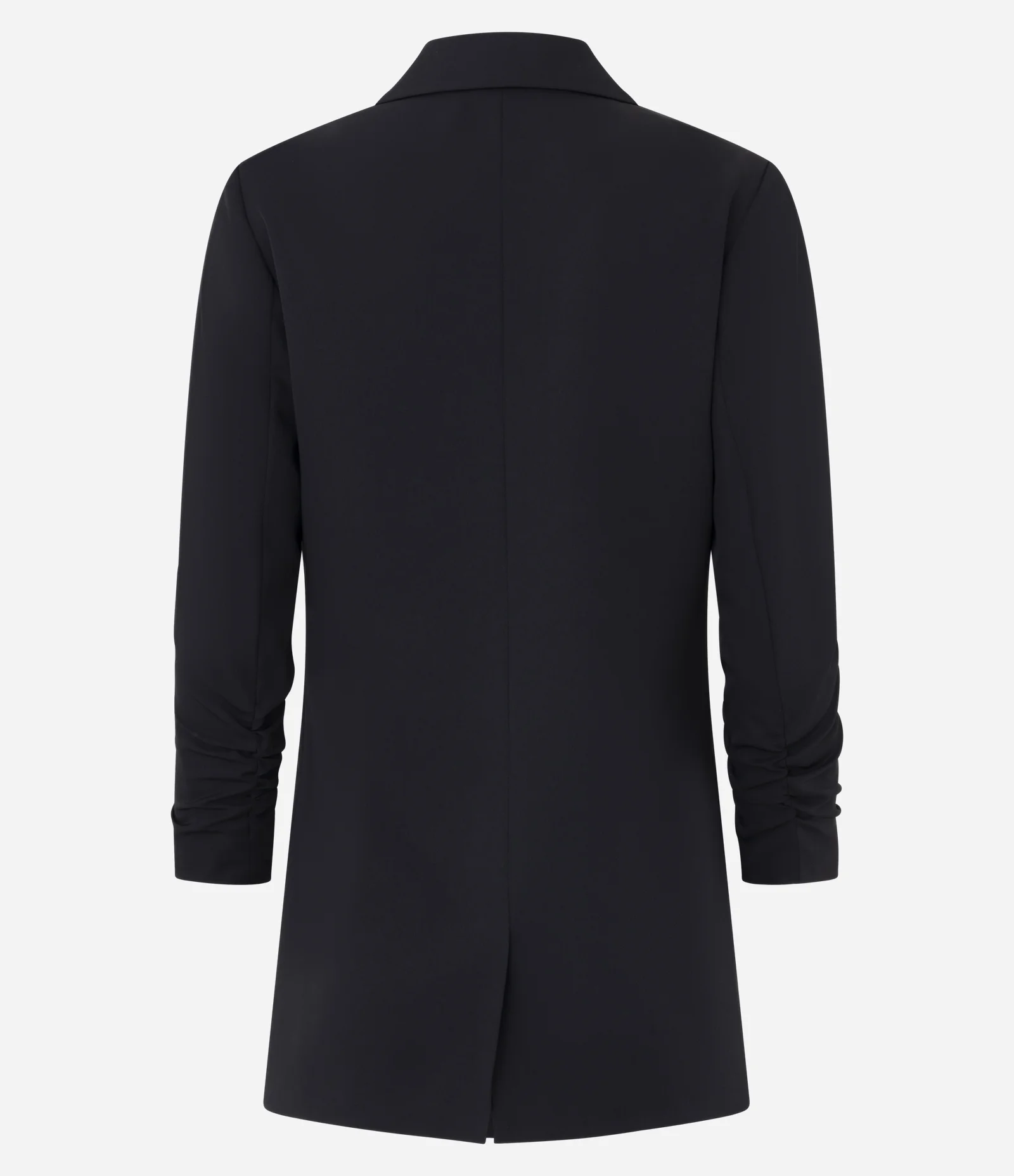 Blazer Alfaiatado Alongado com Franzido nas Mangas Preto 6