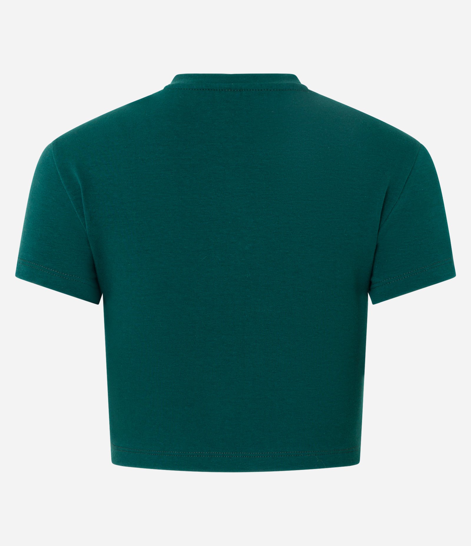 Blusa Cropped Manga Curta em Cotton Verde 2
