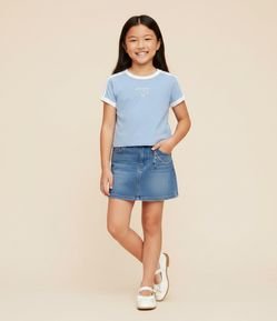 Camiseta Infantil Baby Look com Estampa Hello Kitty – Tam 5 a 16 Anos