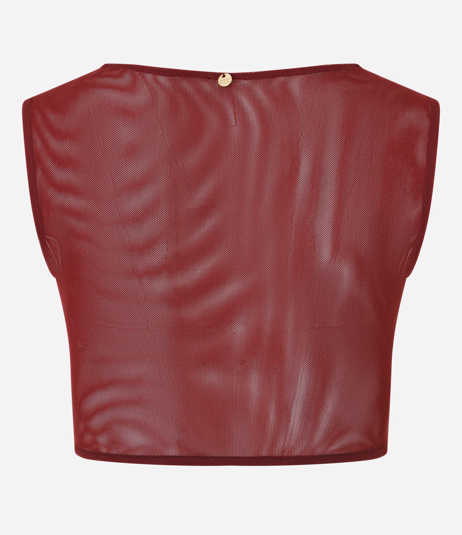Saída de Praia Bata em Tule com Aviamentos Vermelho 7