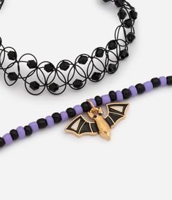 Kit 2x1  Colar Plastico Halloween Infantil Halloween choker com pingente AEO_SS27_OTA_0001 UNICO